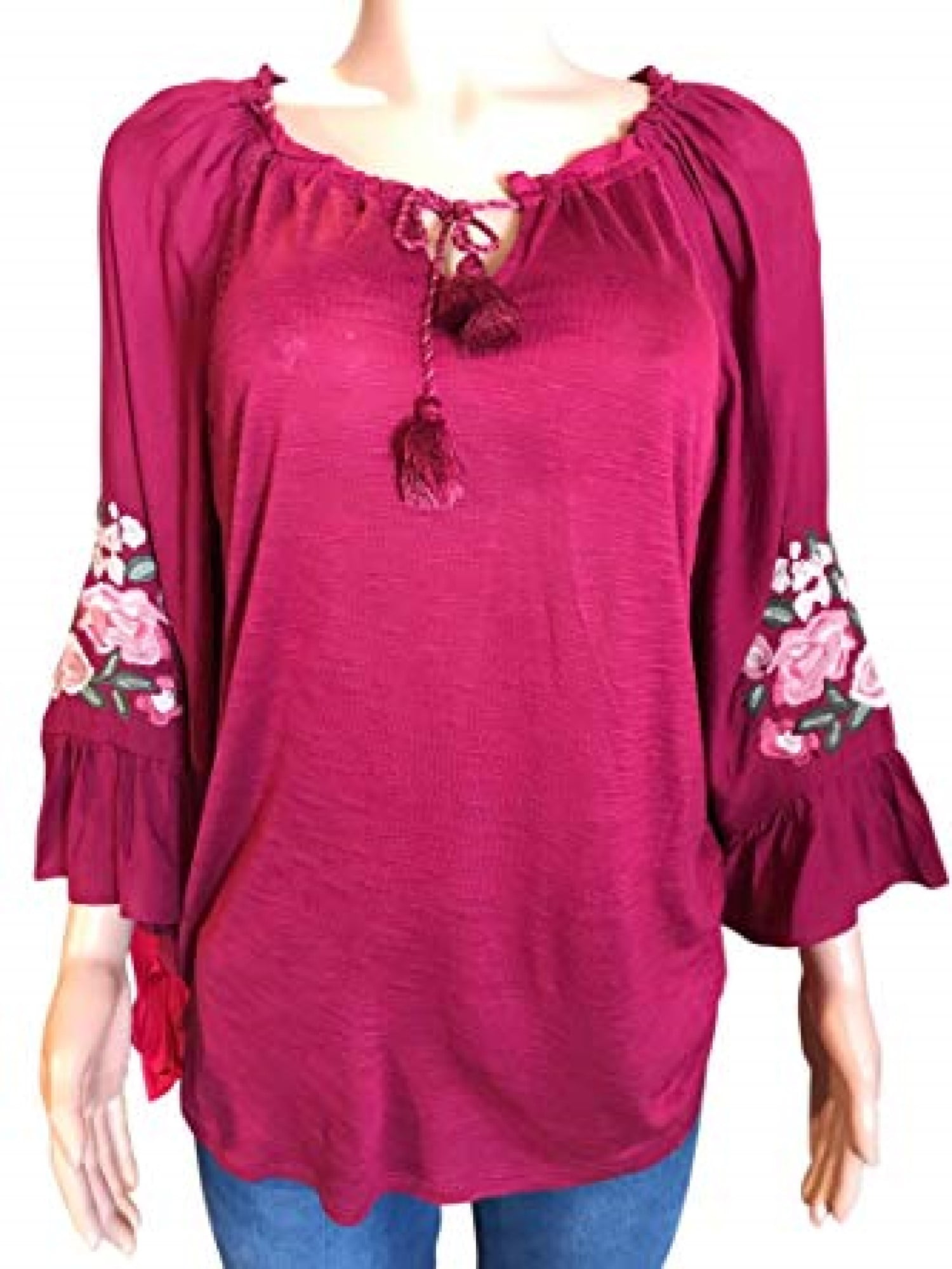 Vintage America Blues Women's Keidi Spaced Dyed Sweater, Anthracite, Medium