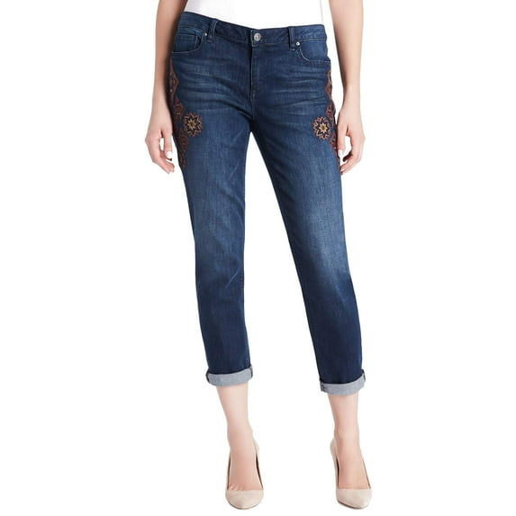 Vintage America Embroidered Boyfriend Jeans Blue 8/29