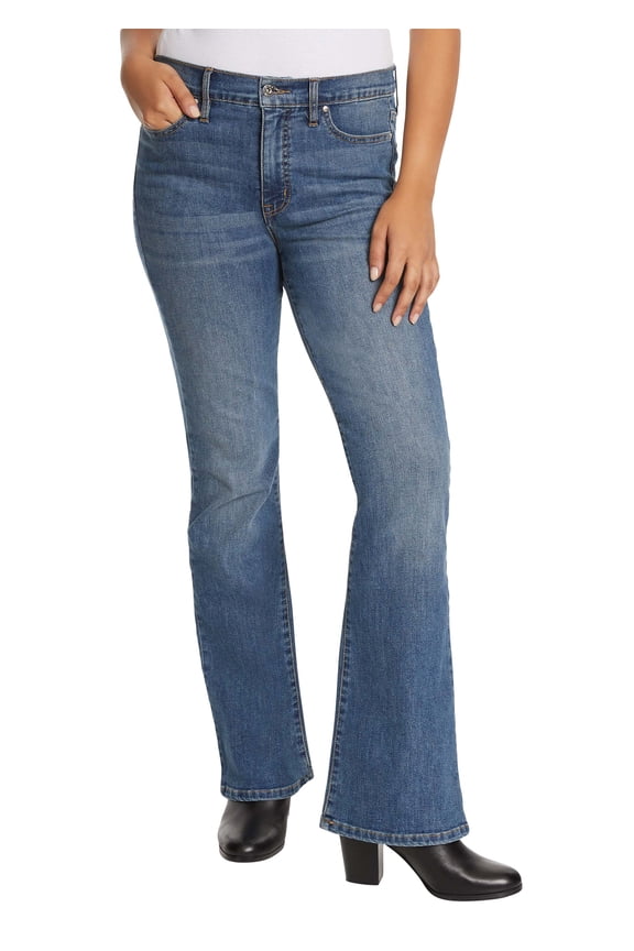 Women's Bootcut Soft Stretch Jeans, Blue (Size 14)