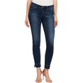thumbnail image 1 of Vintage America Womens Boho Released Hem Skinny Fit Jeans, Blue, 14, 1 of 1