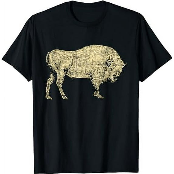 Vintage American Bison Buffalo Lover Wildlife Outdoor T-Shirt