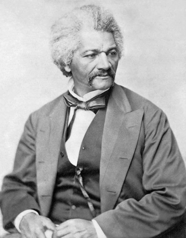 Vintage American Civil War print of Frederick Douglass Canvas Art - John ParrotStocktrek Images (25 x 32)
