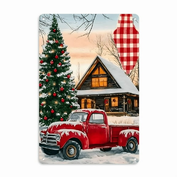 Wall Decor For Home Kitchen Bathroom Farm Garden Garage Christmas tree metal tin Sign 8x12inch Durable Metal Wall Decor for Home, Kitchen, Garden, Bedroom, Pub, Bathroom, Party, Music Hall