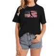 thumbnail image 1 of Vintage American Flag Baseball Cool Baseball 4th Of July T-Shirt, 1 of 5