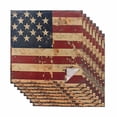 thumbnail image 1 of Vintage American Flag Cloth Napkins, Retro US Flag White Red Blue Washable and Reusable Dinner Napkins Set of 8, Table Napkin for Kitchen Party Birthday Wedding Hotel Housewarming 20"x20", 1 of 8