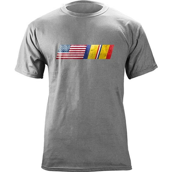 Vintage American Flag Combat Action Blend Veteran T-Shirt