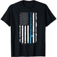 thumbnail image 1 of Vintage American Flag Fishing Rod Short Sleeve T-Shirt, 1 of 4
