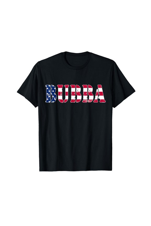 Vintage American Flag Patriotic Bubba T-Shirt for 4th of July Celebrations