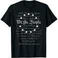 thumbnail image 1 of Vintage American Flag Patriotic Pride 1776 We The People USA T-Shirt 4th of July Preamble to The Constitution Shirt, 1 of 7