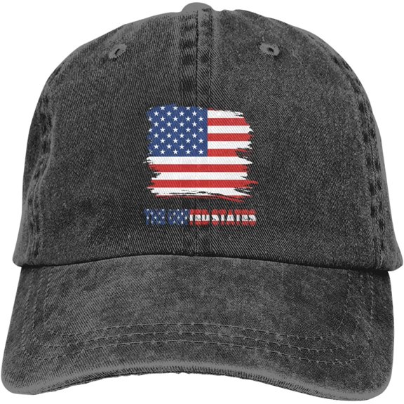 Vintage American Flag Usa Casquette Hat Dad Trucker Flat Bill Baseball Cap for Men Women Adjustable