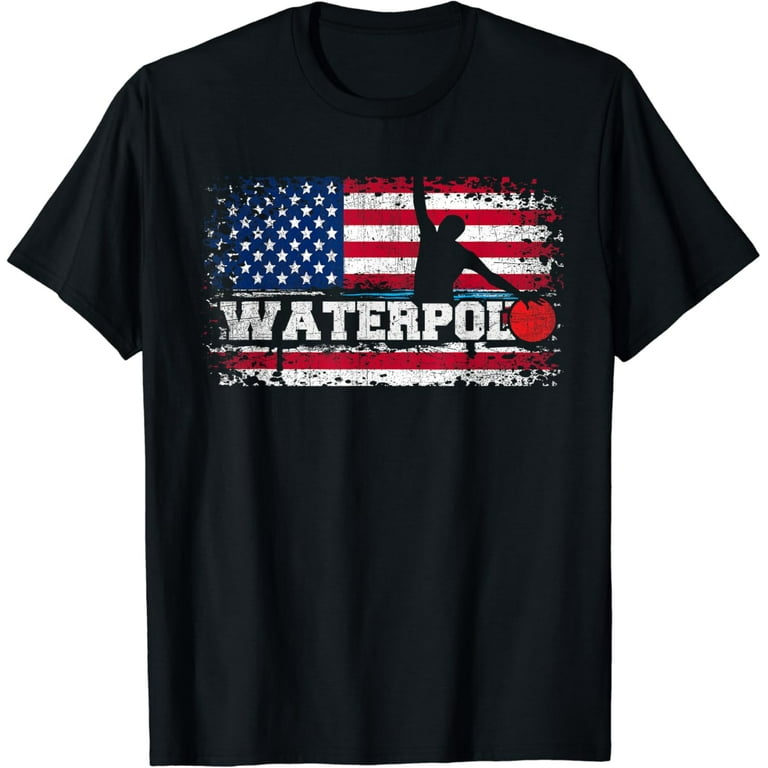 Vintage American Flag Water Polo T-Shirt Vintage American Flag Water Polo T-Shirt