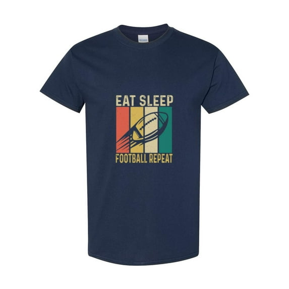 Vintage American Gameday Fan Quote Eat Sleep Football Repeat Unisex T-Shirt, up to size 5XL