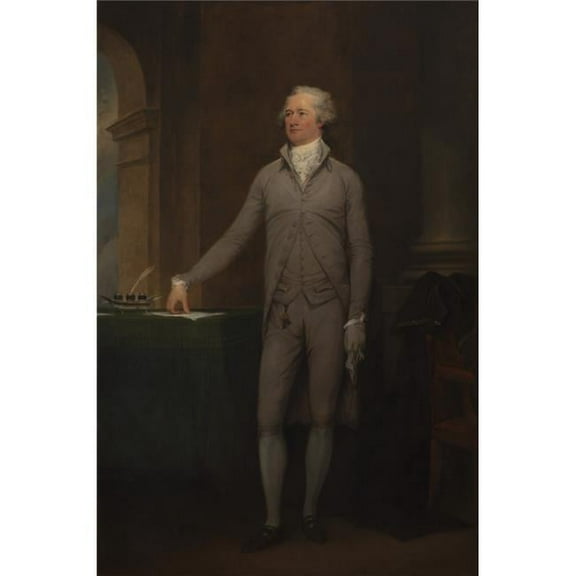 Vintage American History Painting of Alexander Hamilton. Original by John Trumbull Oil On Canvas 1792 Poster Print, 22 x 34 - Large