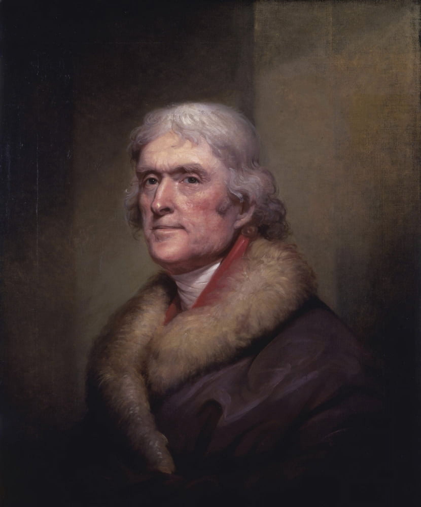 Vintage American History painting of President Thomas Jefferson Canvas Art - John ParrotStocktrek Images (26 x 31)