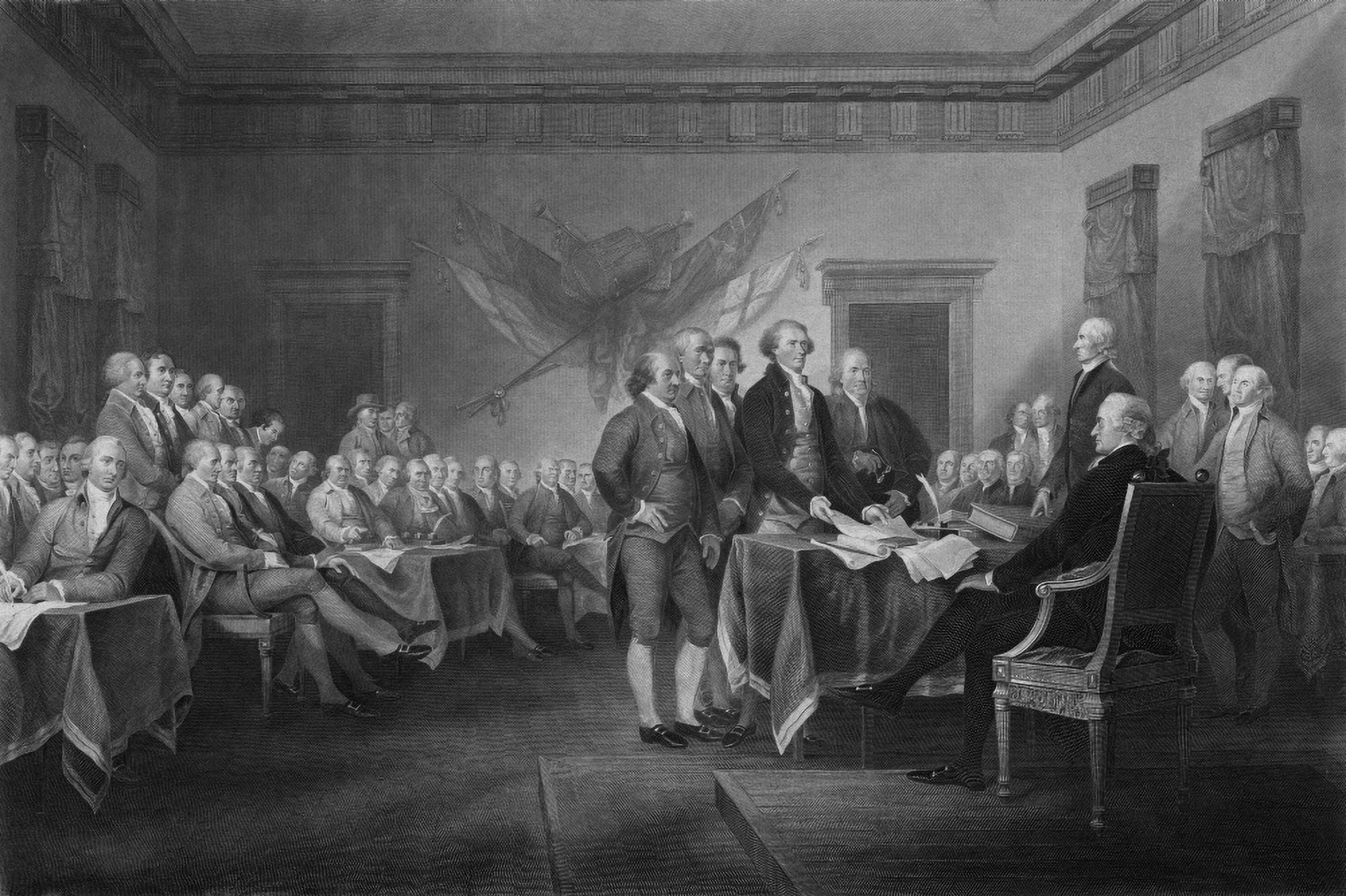 Vintage American History print of leaders of congress Canvas Art - John ParrotStocktrek Images (18 x 12)