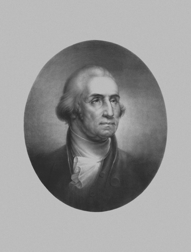Vintage American History print of the bust of President George Washington Canvas Art - John ParrotStocktrek Images (25 x 33)