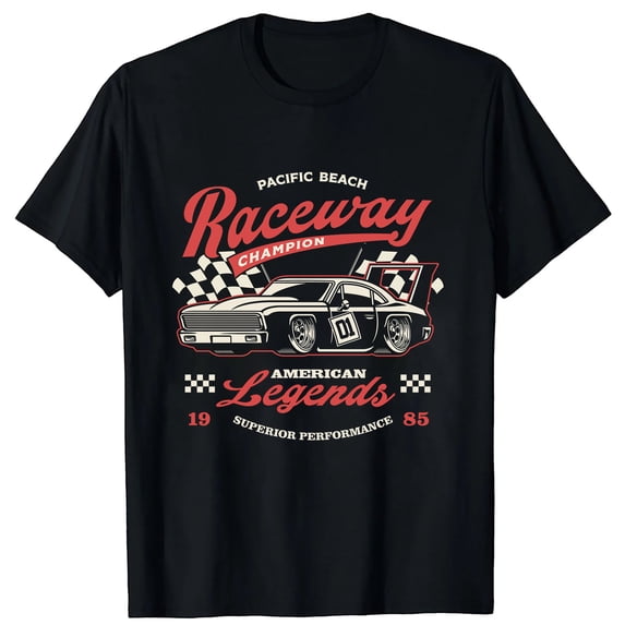 Vintage American Muscle Car Racing Flag T-Shirt