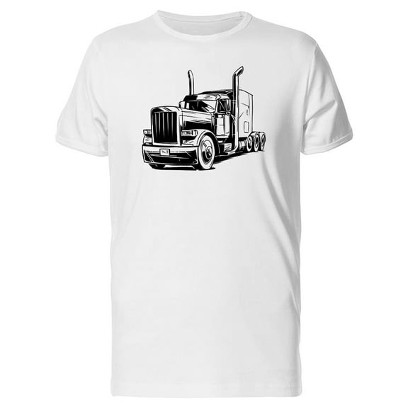 Vintage American Semi Truck T-Shirt Men -Image by Shutterstock, Male 4X-Large