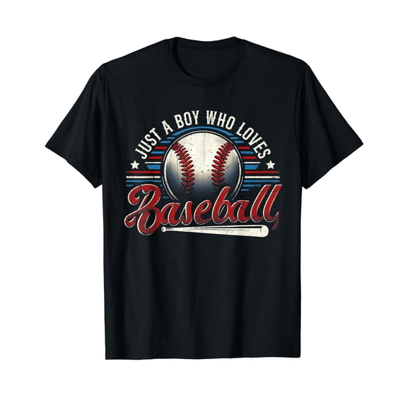 Vintage American Sport Fan Baseball Lover Boy Men T-Shirt