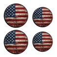 Vintage American Stars Stripes Exquisite Stove Burner Covers Set,Gas
