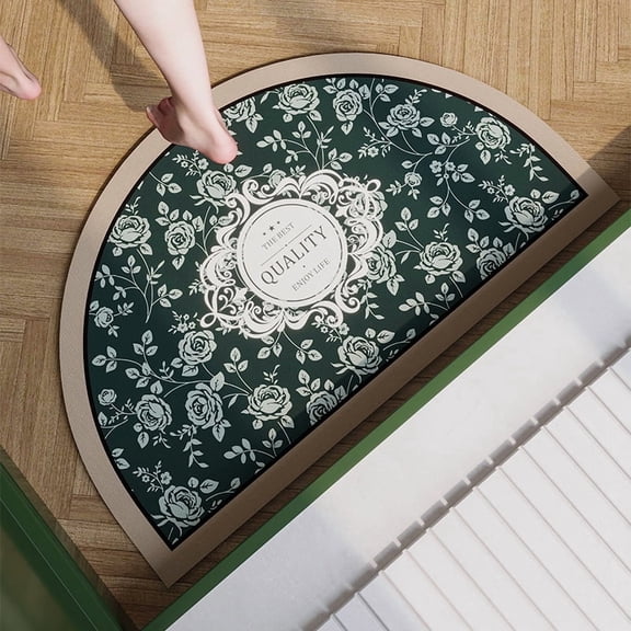 Vintage American Style Diatomaceous Earth Mat - Absorbent Quick-Dry Rug, Non-Slip Pad for Bathroom Entrance & Entryway