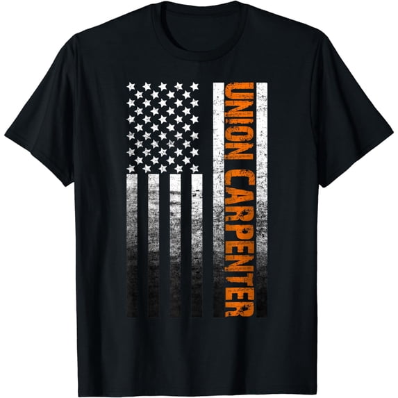 Vintage American USA Flag Union Carpenter WoodWorking Gift T-Shirt