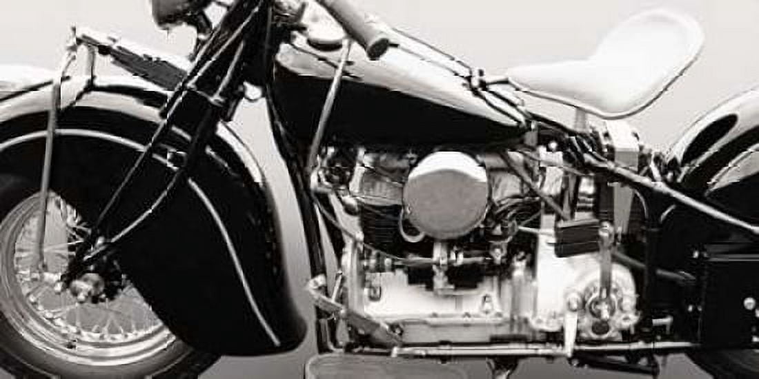 Vintage American bike Canvas Art - Gasoline Images (10 x 20)