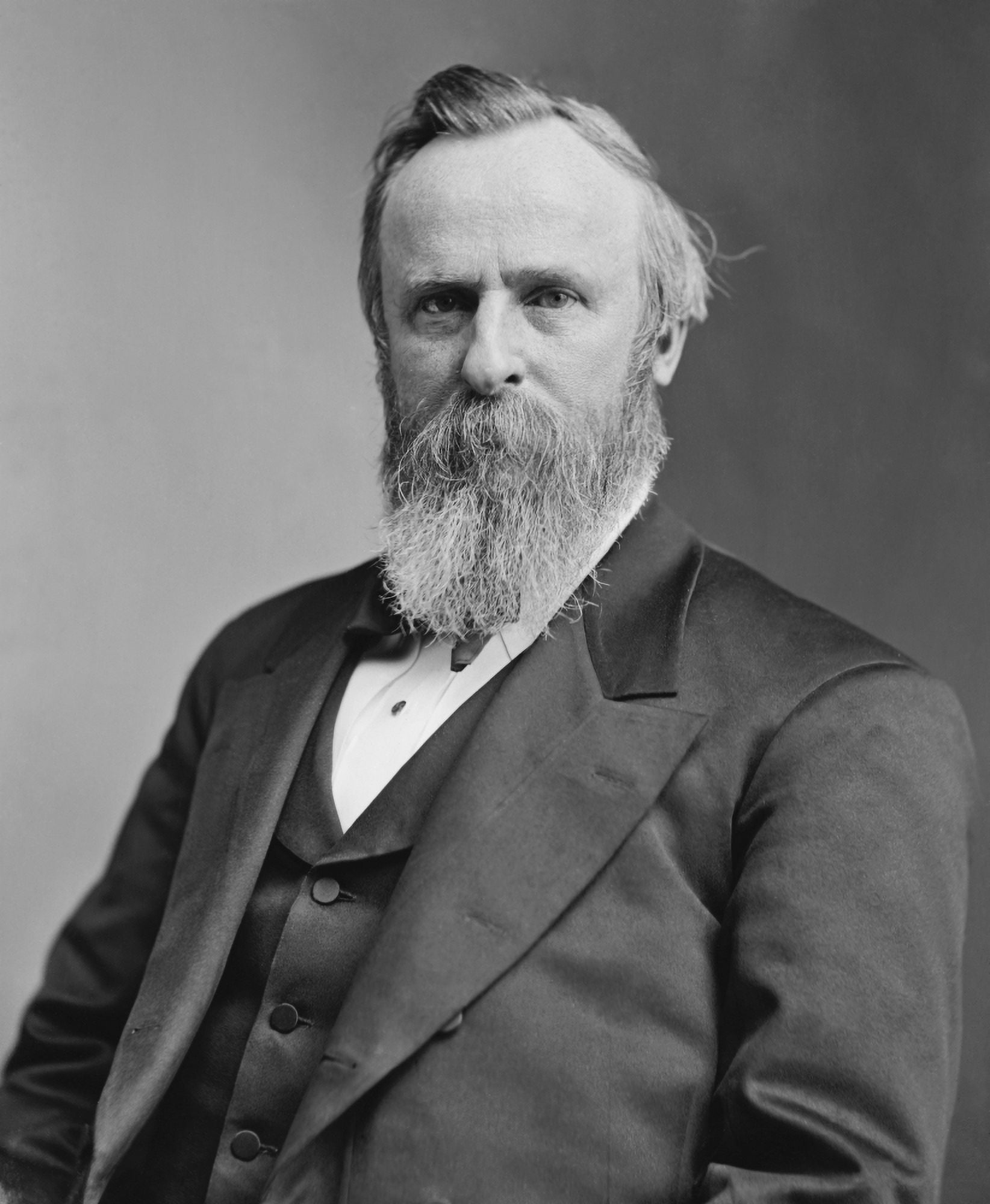 Vintage American history photo of President Rutherford B Hayes Canvas Art - John ParrotStocktrek Images (26 x 31)