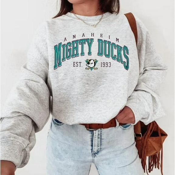 Vintage Anaheim Sweatshirt, Mighty Style 90s Unisex Shirt, Ducks Retro Sunday Football, Trendy Football Shirt for Game Day