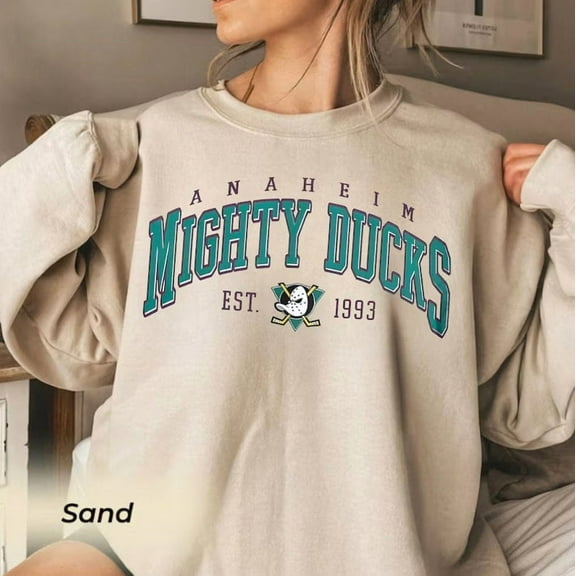 Vintage Anaheim Sweatshirt, Mighty Style 90s Unisex Shirt, Ducks Retro Sunday Football, Trendy Football Shirt for Game Day