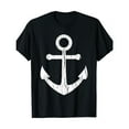 thumbnail image 1 of Vintage Anchor T-Shirt Graphic Tee Nautical Top Cotton Crew Neck Casual Shirt Comfort Black S-5XL, 1 of 5