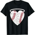 thumbnail image 1 of Vintage Angel Baseball Heart with Halo T-Shirt, 1 of 4