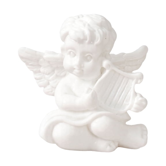 Vintage Angel Resin Figurine, Dienrx Vintage Angel Resin Figurine, Antique Style Resin Statue for Home Shelf Or Mantel Decor, Seraphim Ornament for Living Room Bedroom Or Garden Display