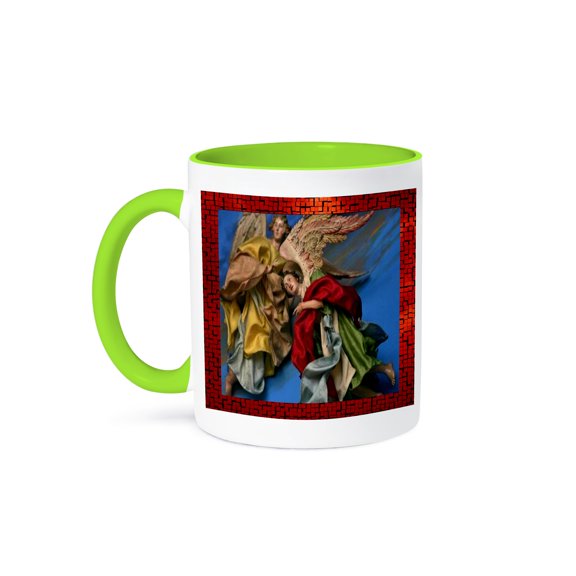 Vintage Angels, 11oz Two-Tone Green Mug