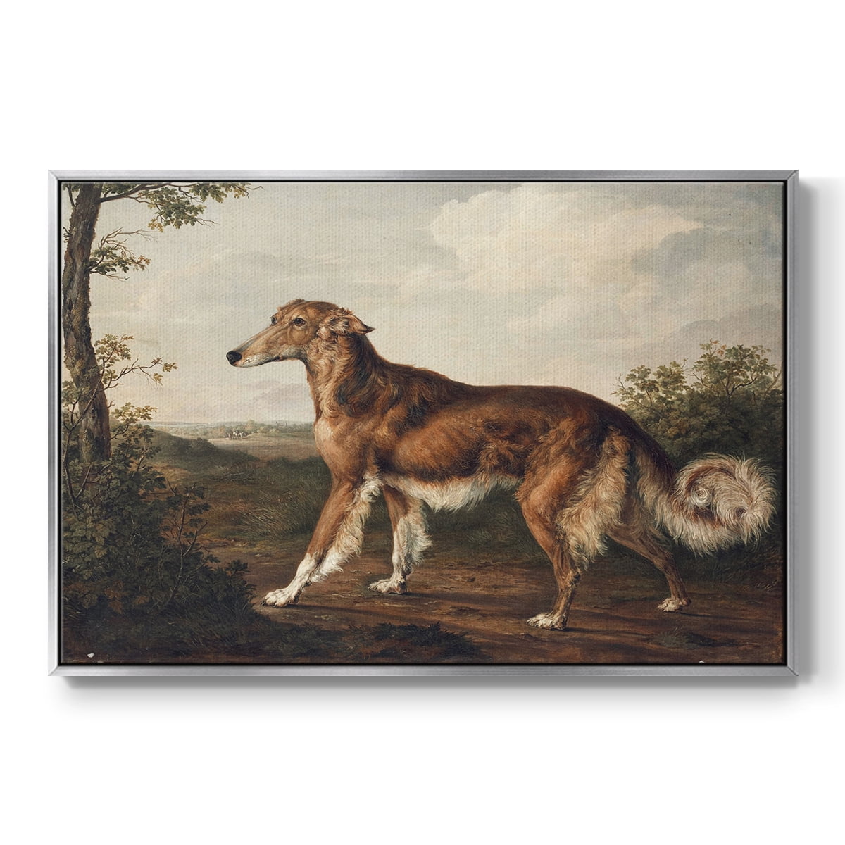 Vintage Animal Print-VII By Wexford Home Framed in Silver Wood Gallery Wrapped Canvas 17 in. x 25 in.