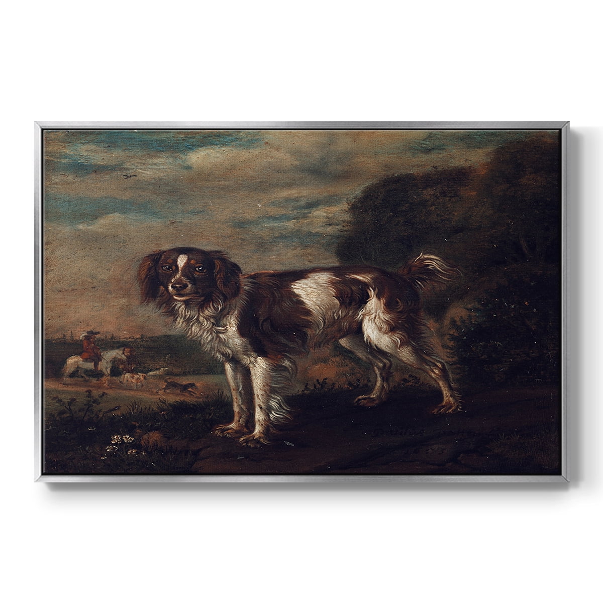 Vintage Animal Print-VIII By Wexford Home Framed in Silver Wood Gallery Wrapped Canvas 27 in. x 41 in.