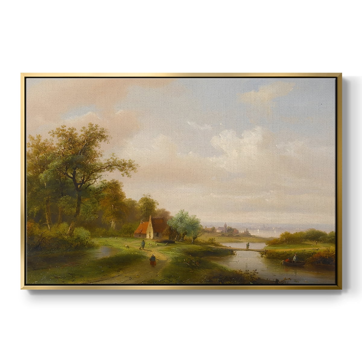 Vintage Animal Print-XII By Wexford Home Framed in Gold Wood Gallery Wrapped Canvas 27 in. x 41 in.