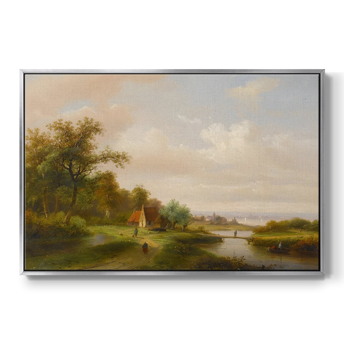 Vintage Animal Print-XII By Wexford Home Framed in Silver Wood Gallery Wrapped Canvas 27 in. x 41 in.