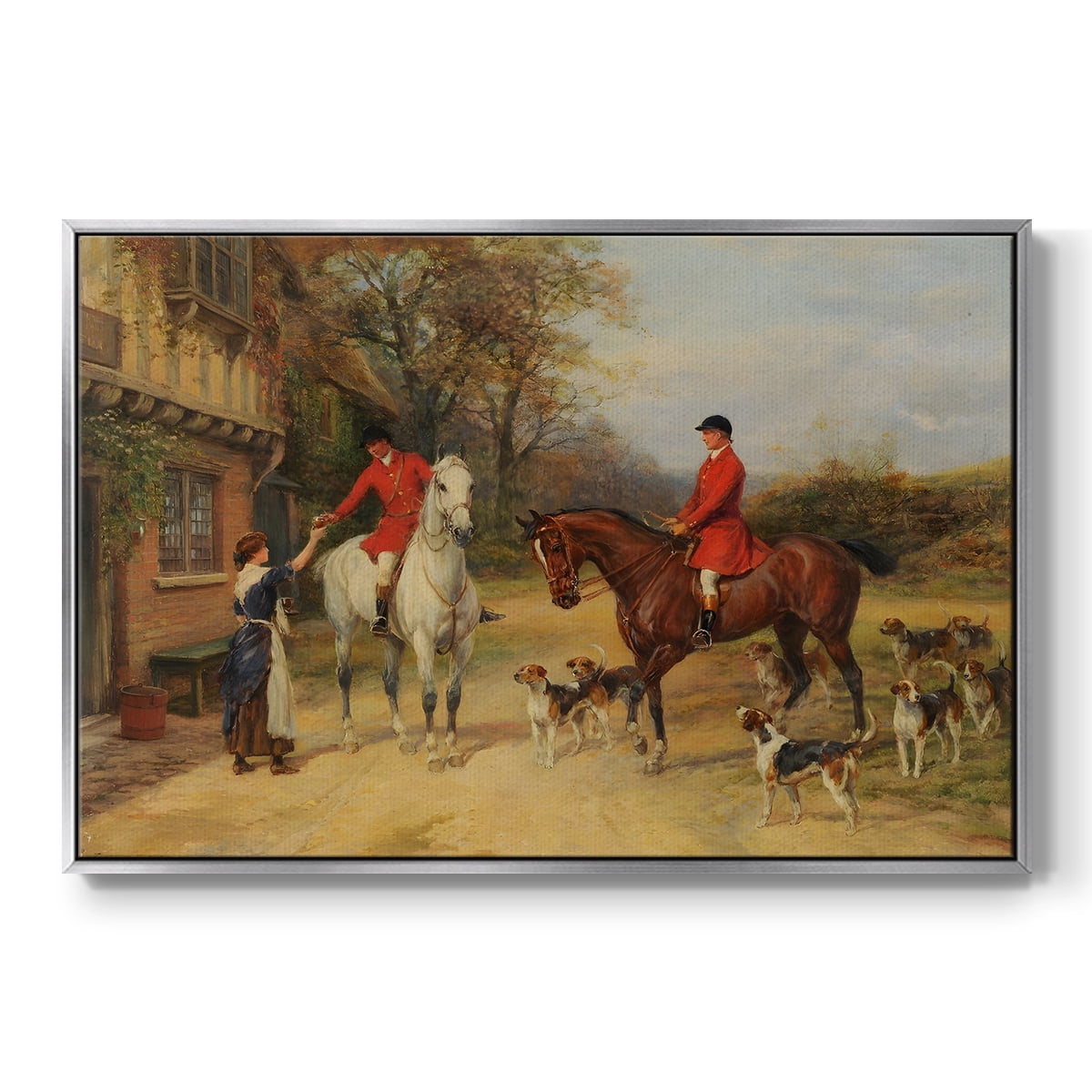 Vintage Animal Print-XIII By Wexford Home Framed in Silver Wood Gallery Wrapped Canvas 17 in. x 25 in.
