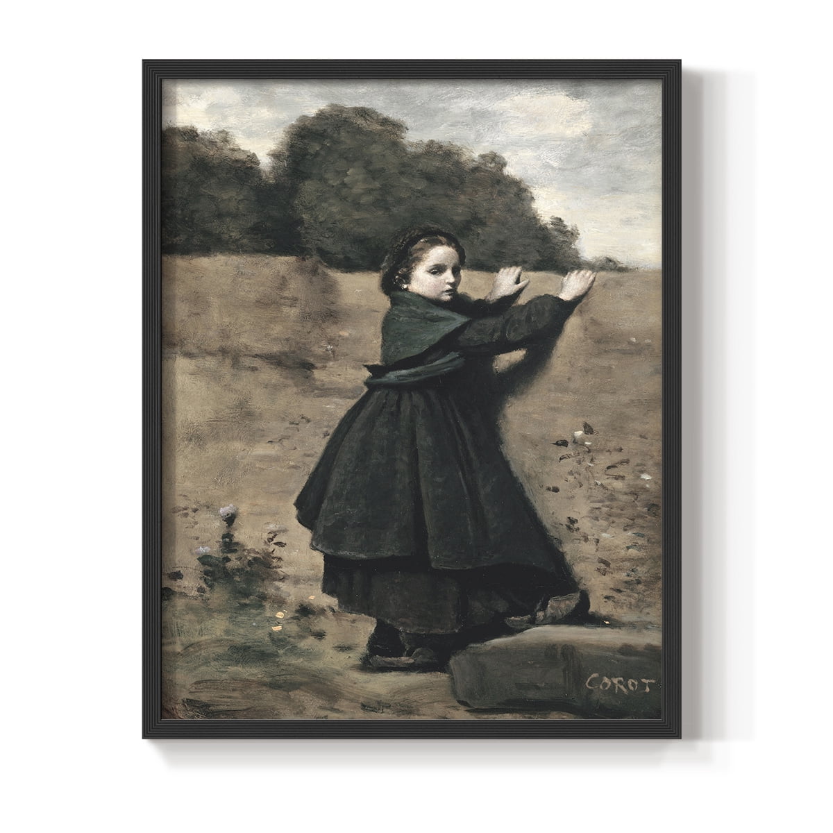 Vintage Animal Print XLI - 14in. x 11in. Vintage Framed Print in Black Wood Frame