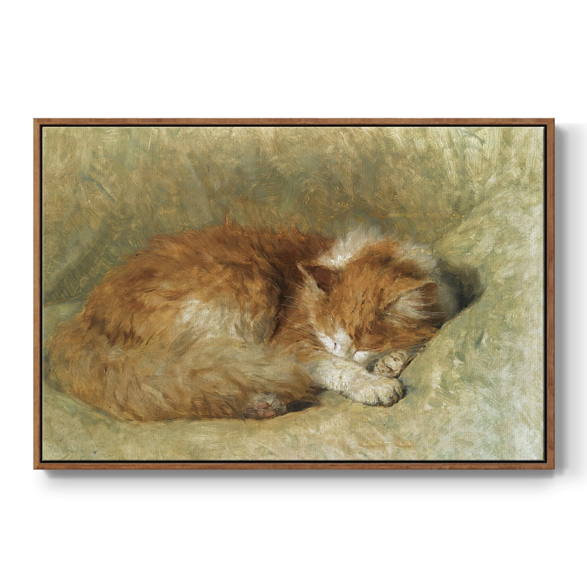 Vintage Animal Print-XLI By Wexford Home Framed in Walnut Wood Gallery Wrapped Canvas 27 in. x 41 in.
