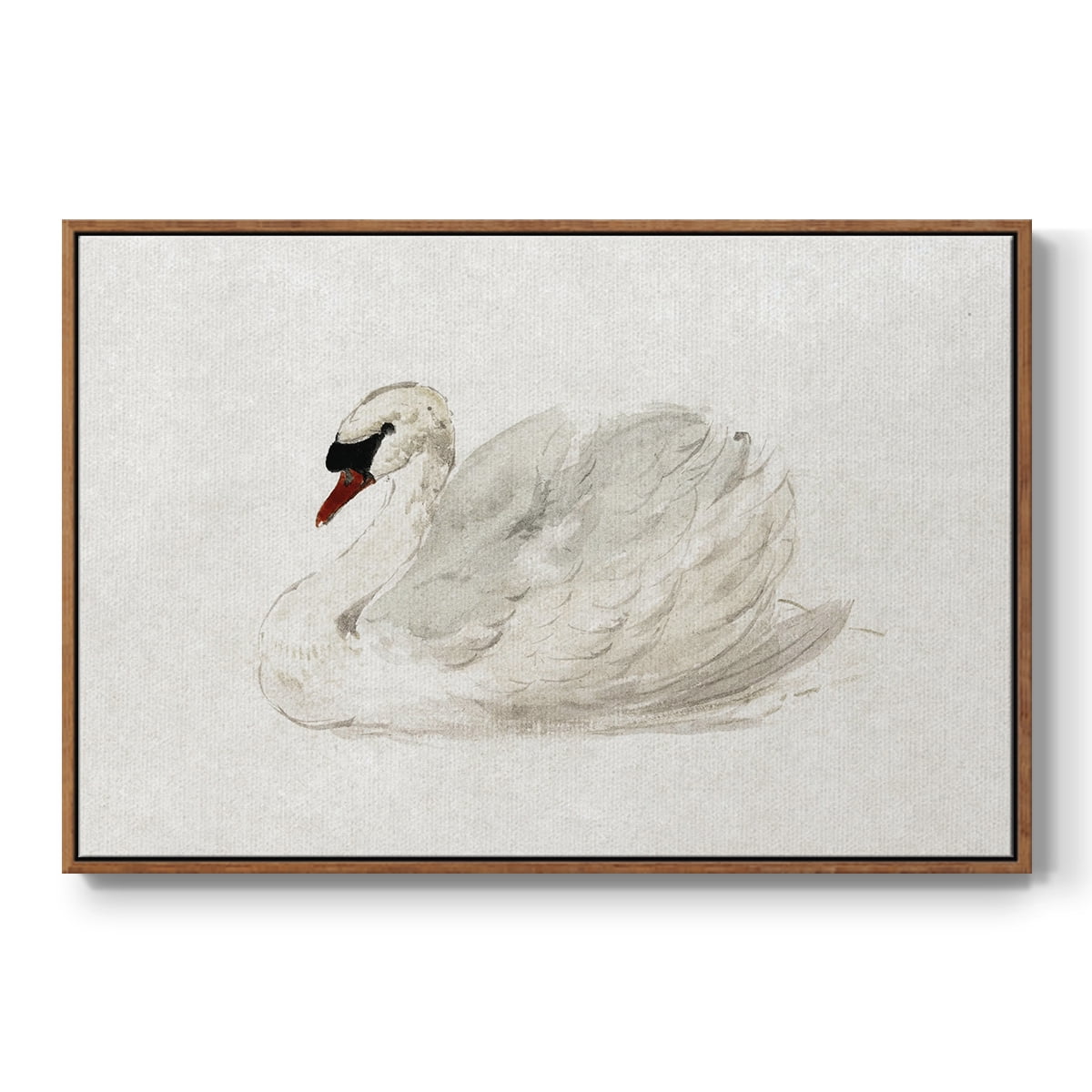 Vintage Animal Print-XLIV By Wexford Home Framed in Walnut Wood Gallery Wrapped Canvas 17 in. x 25 in.