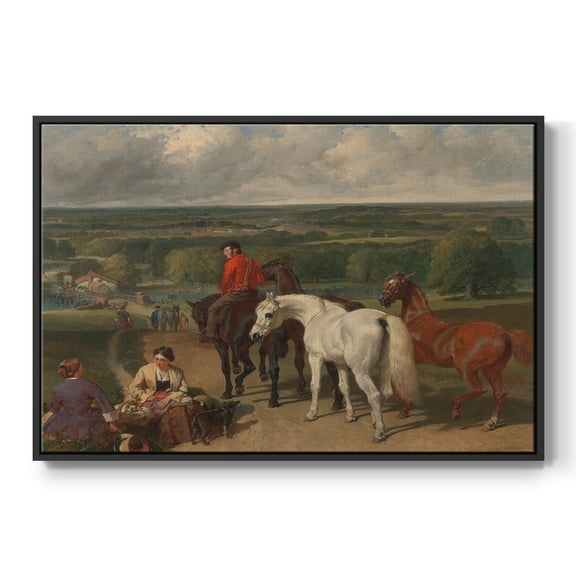 Vintage Animal Print-XLVII By Wexford Home Framed in Black Wood Gallery Wrapped Canvas 17 in. x 25 in.