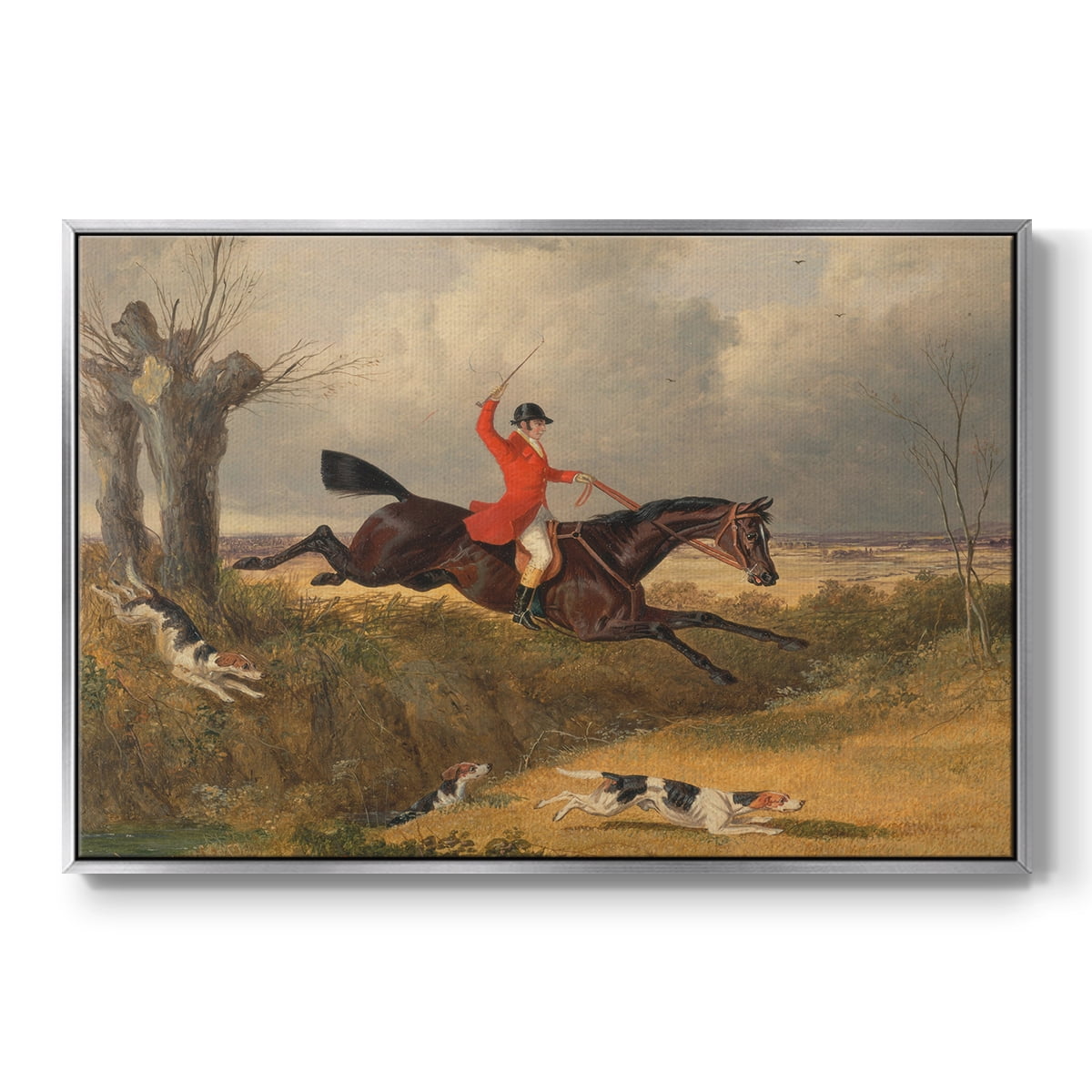Vintage Animal Print-XLVIII By Wexford Home Framed in Silver Wood Gallery Wrapped Canvas 27 in. x 41 in.