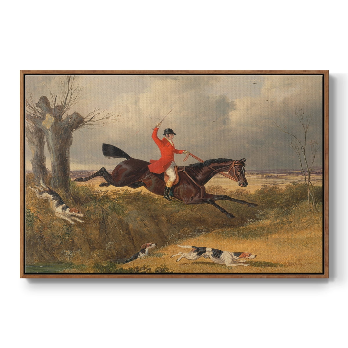 Vintage Animal Print-XLVIII By Wexford Home Framed in Walnut Wood Gallery Wrapped Canvas 17 in. x 25 in.