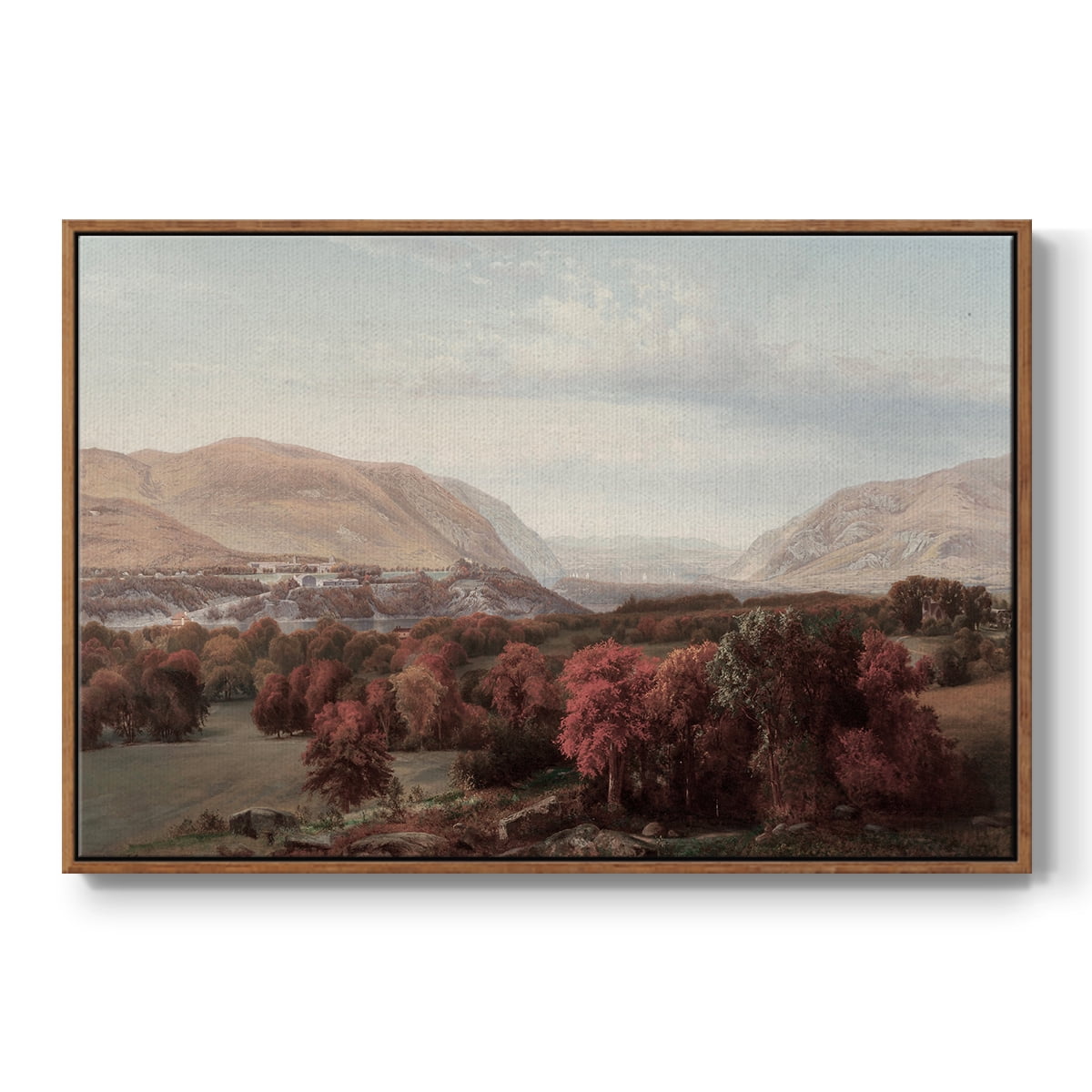 Vintage Animal Print-XVI By Wexford Home Framed in Walnut Wood Gallery Wrapped Canvas 27 in. x 41 in.