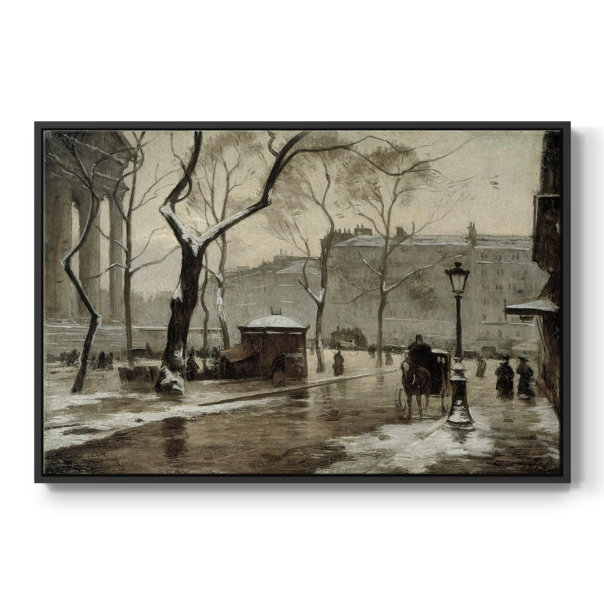 Vintage Animal Print-XXIX By Wexford Home Framed in Black Wood Gallery Wrapped Canvas 27 in. x 41 in.