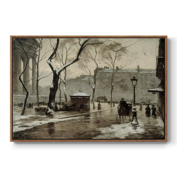 Vintage Animal Print-XXIX By Wexford Home Framed in Walnut Wood Gallery Wrapped Canvas 25 in. x 37 in.