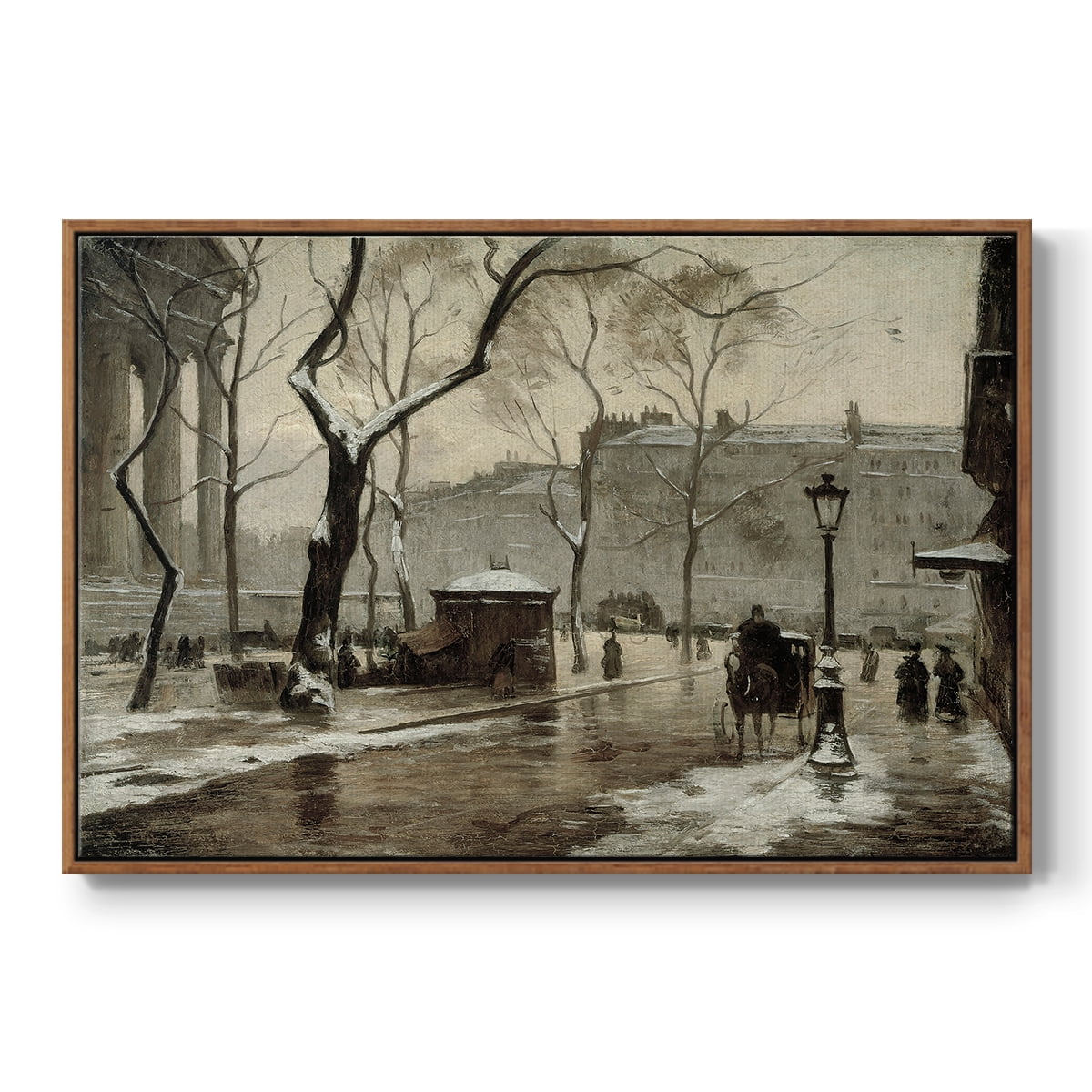 Vintage Animal Print-XXIX By Wexford Home Framed in Walnut Wood Gallery Wrapped Canvas 27 in. x 41 in.