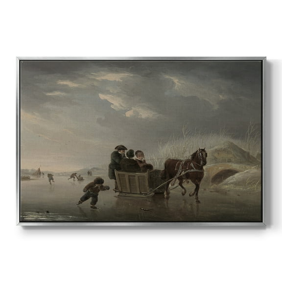 Vintage Animal Print-XXV By Wexford Home Framed in Silver Wood Gallery Wrapped Canvas 25 in. x 37 in.